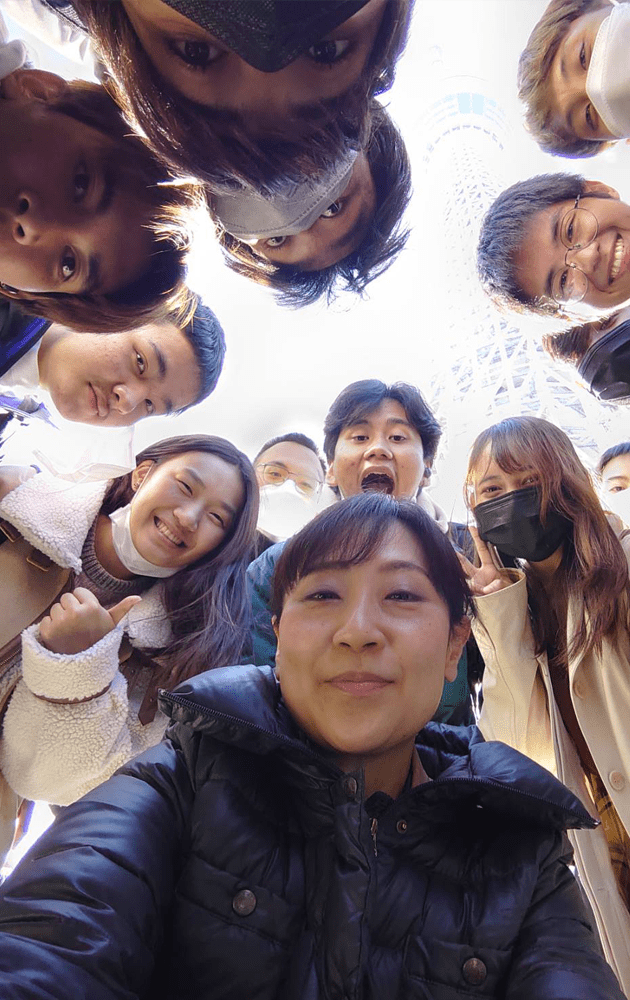 校長先生と学生の東京訪問
